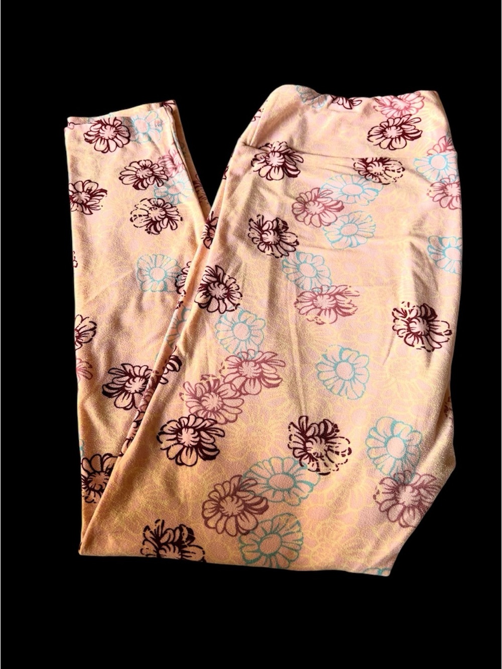 🆕LULAROE: Popping Daisies Leggings- Size TC 12/18